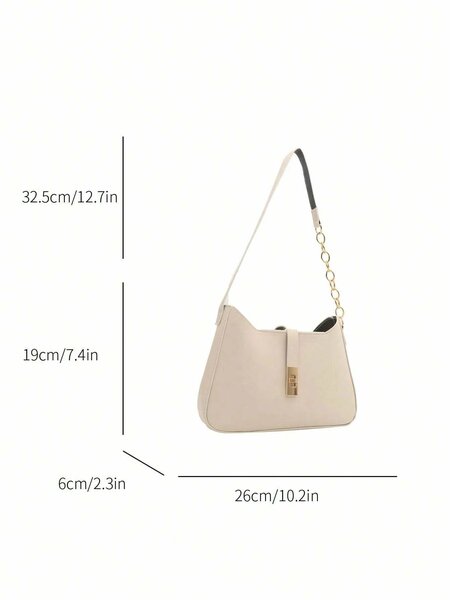 Shein - Popular Small Fragrance Leather Women's Bag 2024 Summer Armpit Temperament Light Luxury Chain Shoulder Bag