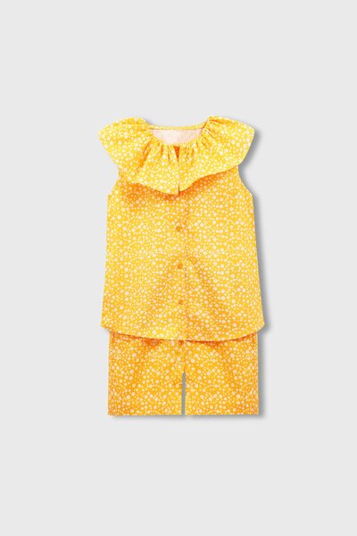 Yellow Daisy Cotton Co-ord Set