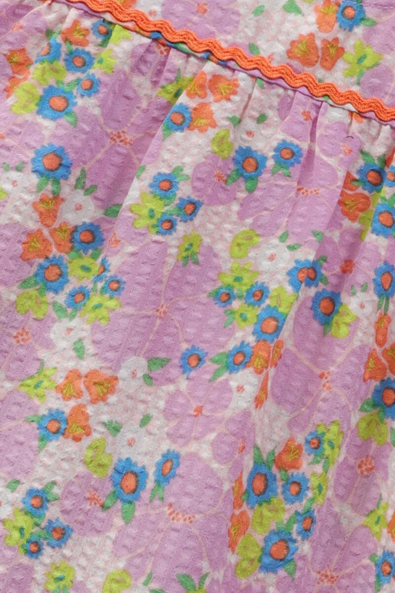 Floral Doriya Lawn Smocked Top