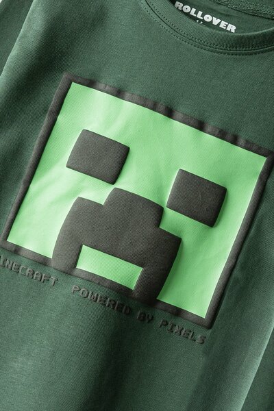 Boys Forest Green Pixel Tee