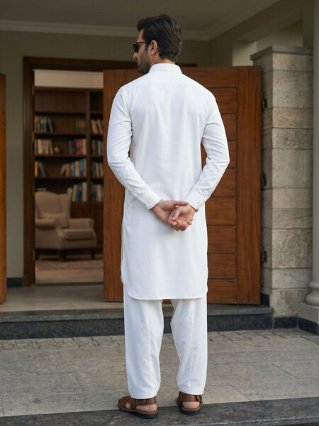 White Designer Shalwar Kameez (SK-721)