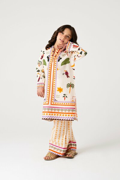 Girls Suntrail Printed Kurta Set
