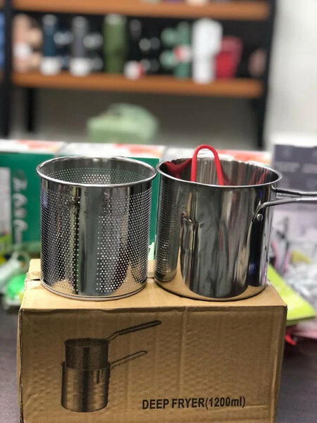 Home.Co - Stainless Steel Deep Frying Pot (1200ml)