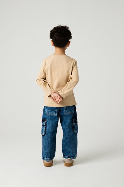 Boys Choco Beige Graphic Tee
