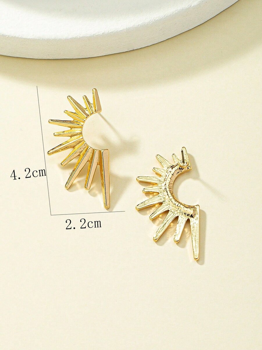 Shein - Structured Stud Earrings