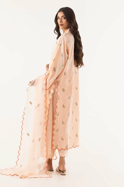 Stitched Embroidered Chiffon Dupatta