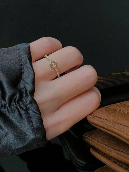Shein Exclusive - 1pc Sterling Silver Women's Ring With Minimalist Design, Perfect For Index Finger, High-End And Unique Jewelry
