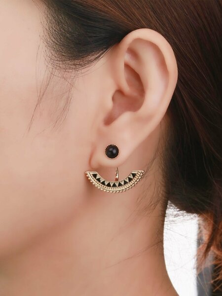 Shein - Round Decor Earring Jackets