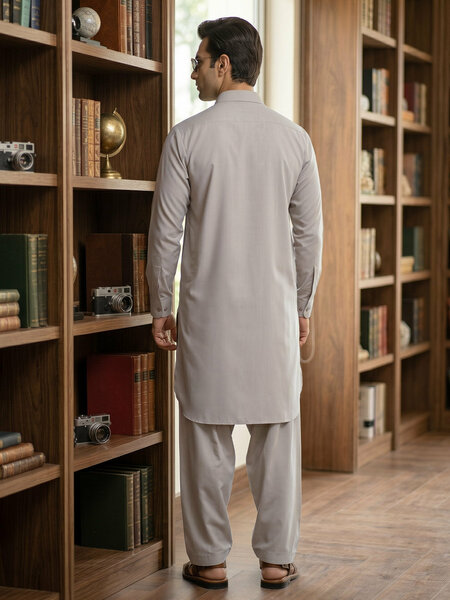 Beige Designer Shalwar Kameez (SK-724)