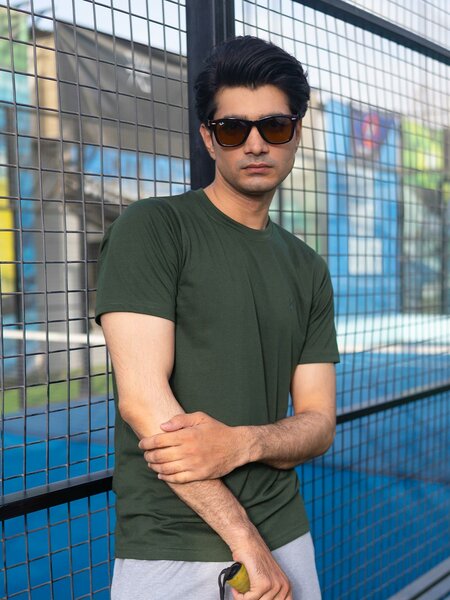 Dark Green Basic T-Shirt (TEE-377)