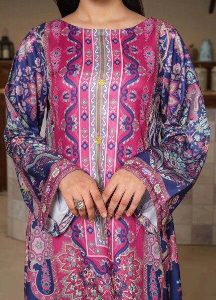 Mataish Women RTW Printed Crepe 1 Piece Suit Majestic Luxe Long Shirt - Festive Collection