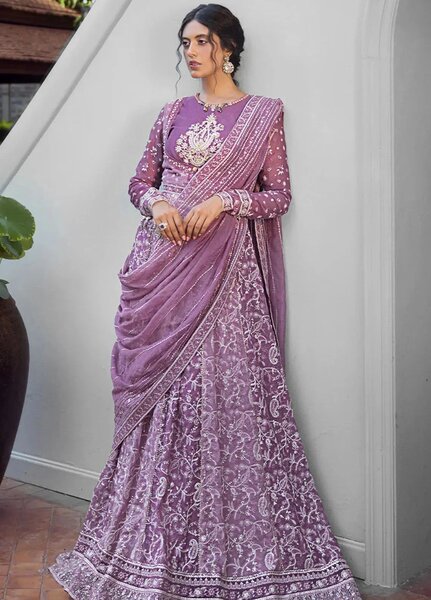 Roohi By Mushq Embroidered Organza Suit Unstitched 4 Piece MQ24R Naina - Luxury Collection