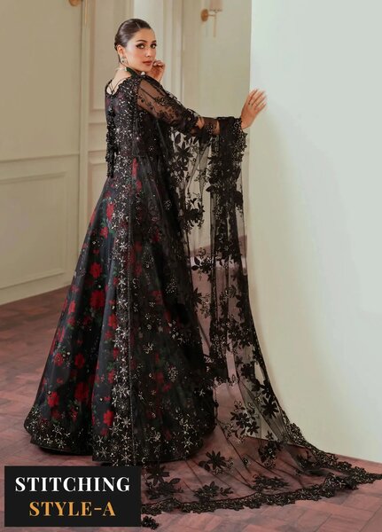 Chantelle by Baroque Unstitched Embroidered Net 3 Piece Suit BQ26UCF V13-D05 - Festive Collection