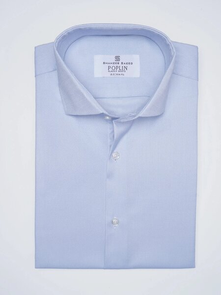 Sky Blue Self, Cutaway Collar, Poplin Formal Shirt (FS-3026)