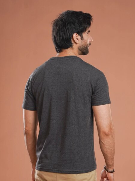 Charcoal Stretchable T-Shirt (TEE-326)