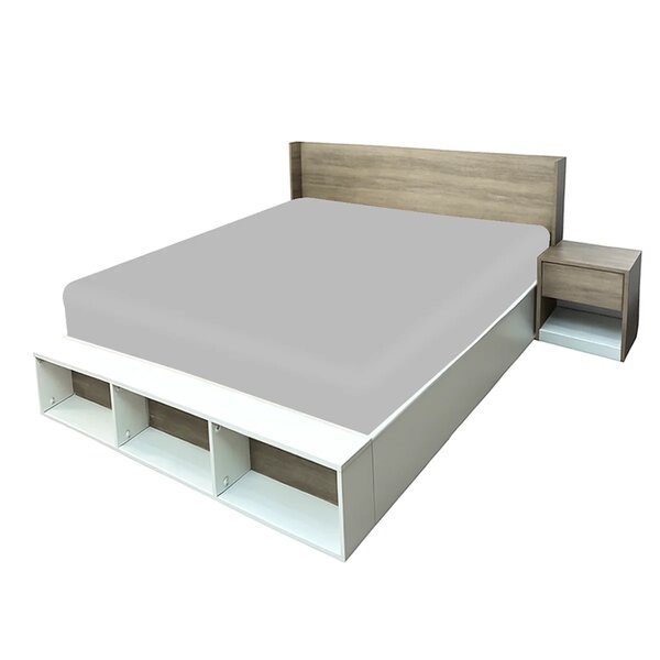 Mike King Size Floor Bed with 2 Side Tables