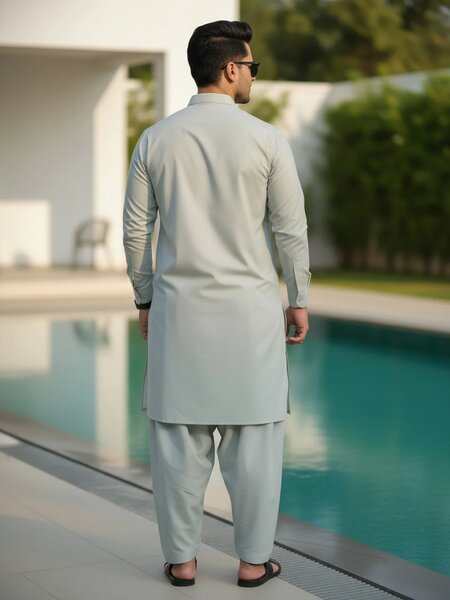 Pista Plain Exclusive Range Designer Shalwar Kameez (SK-605)