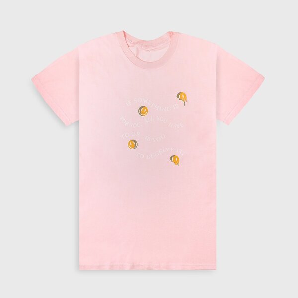 VYBE- Happy Crew Neck Tee- Pink