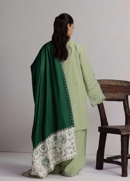 Coco by Zara Shahjahan Unstitched Khaddar 3 Piece Suit CZS26UKW NEELAM 4B - Winter Collection
