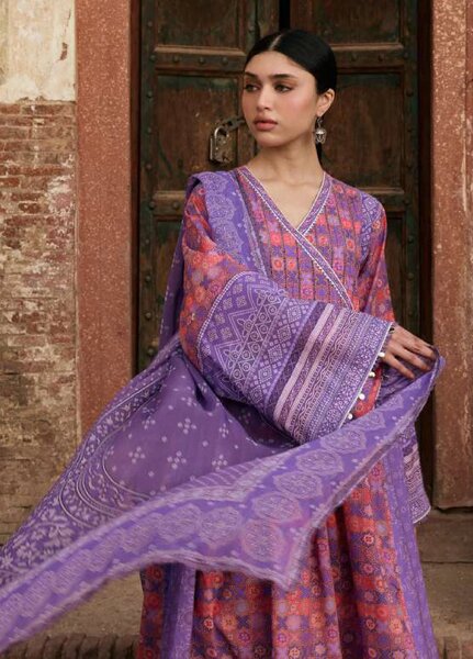 Angan by Kahf Unstitched Printed Lawn 3 Piece Suit KHF26ULA ZARMEENA KPS-3B - Festive Collection
