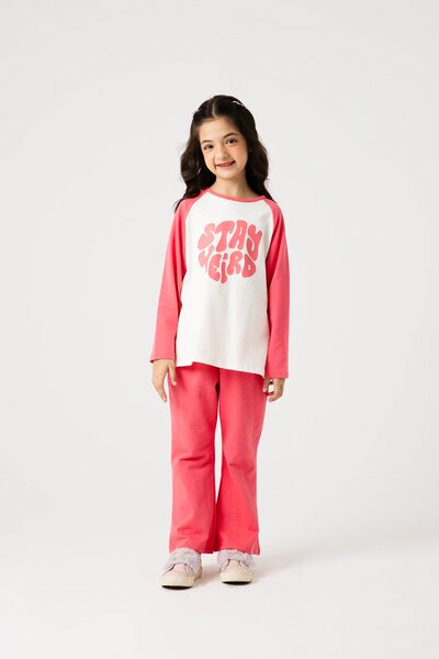 Girls Sunkist Spirit Raglan Co-ord Set