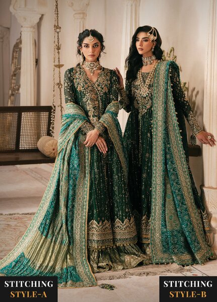AIK Atelier Unstitched Embroidered Chiffon 3 Piece Suit AIK26UAW D-04 - Wedding Collection