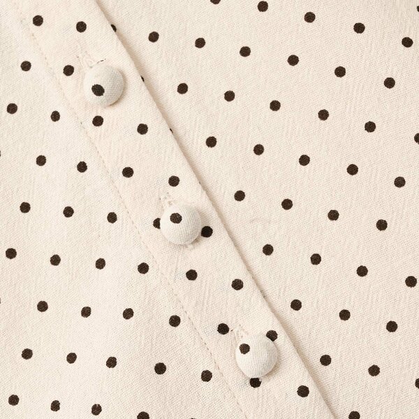 Infant Girls Polyester Embroidered Top Polka Dot - Off White