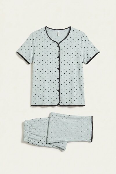 BLS - Ribbed Pajama Set - Green