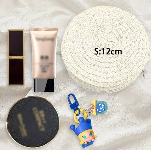 Shein - 1pc 12CM White Small Round Bag