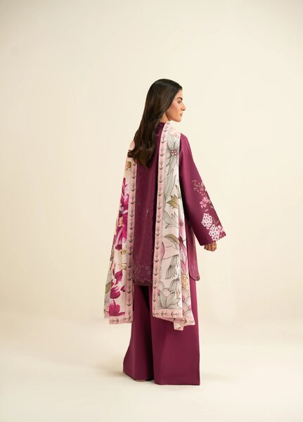 Seran Essentials Unstitched Printed Lawn 3 Piece Suit SN26UEL MELROSE D-09 - Lawn Collection