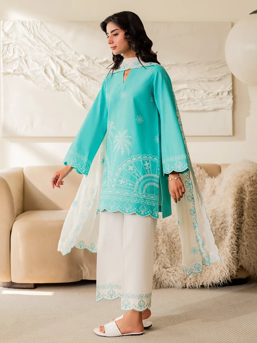 Sea Breeze - 3Pcs Embroidered Set