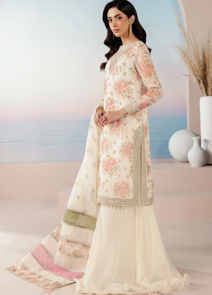 Roselle by Zarif Unstitched Embroidered Chiffon 3 Piece Suit ZR26UR ZRRPE-FABLE 07 - Festive Collection