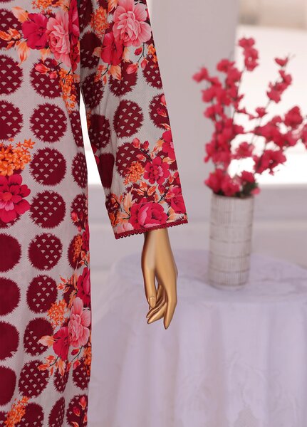 Hz Textiles Unstitched Printed Viscose Linen 3 Piece Suit HZ26ULW LW-5048 - Winter Collection