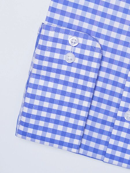 White & Blue Checkered, Elite Edition, Cutaway Collar Men’s Formal Shirt (FS-2626)