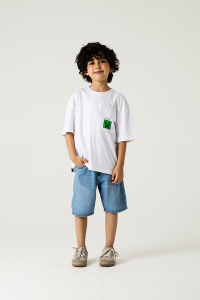Boys Minecraft Drop Shoulder Tee