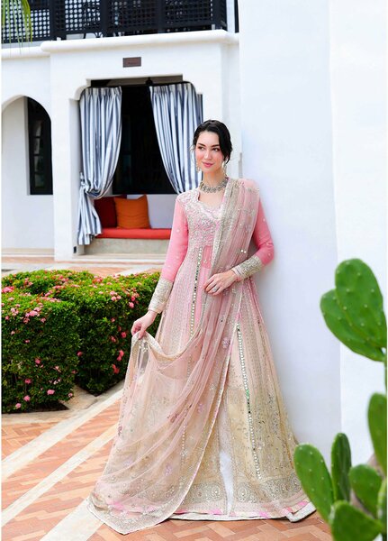 Bachelorette by Mushq Unstitched Hand work Chiffon 3 Piece Suit MU26UBF Last Fling MUNCH260110 - Festive Collection