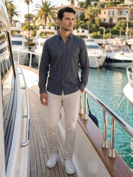 Dark Grey Oxford Shirt (CSB-318)