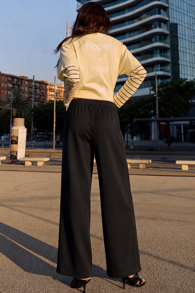 Vybe - Women Smart Pocket Wide-leg Trouser - Black