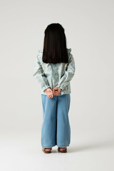 Ivory Paisley Printed Cotton Top
