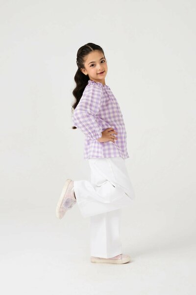 Lavender Puffy Cotton Top