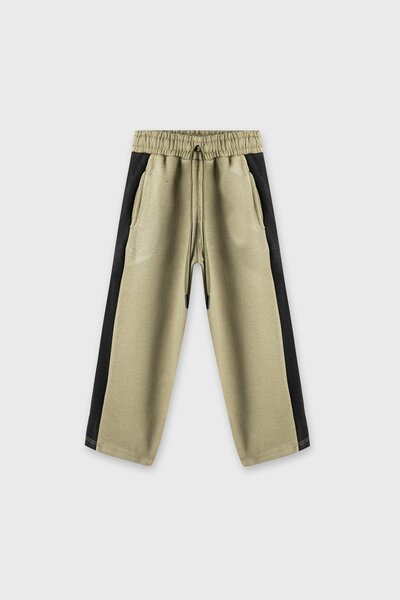 Boys Olive Edge Fleece Trousers