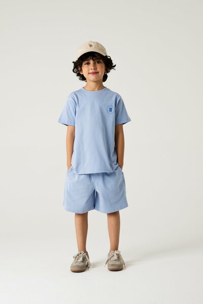 Boys Indigo Badge Solid Co-ord Set