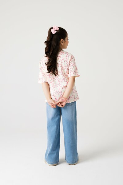Girls Pattern Printed Drop Tee