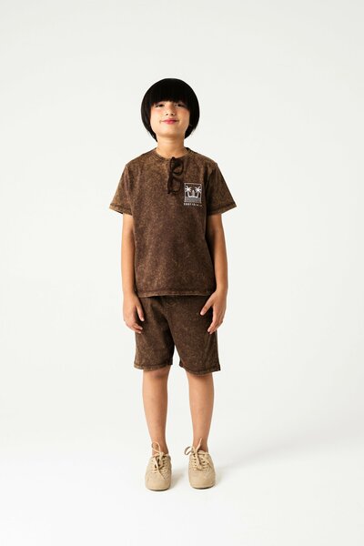 Boys Faded Brown Co-ord Set