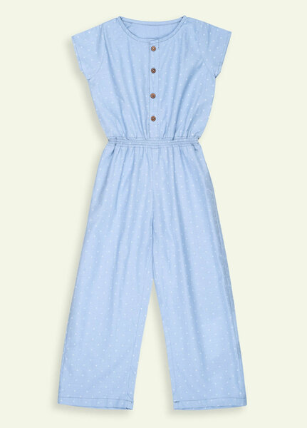 Ixample Kids RTW Printed Cotton 1 Piece Suit Sky Blue Wide-Leg Casual Collection