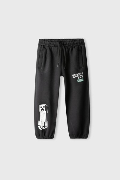Boys Black Trail Graphic Joggers