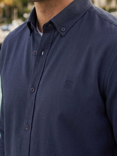 Navy Blue Oxford Shirt (CSB-354)