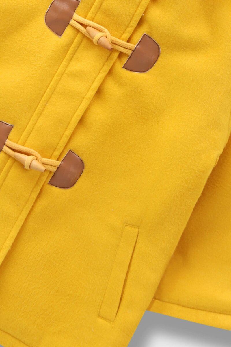 Girls Mustard Felt Coat
