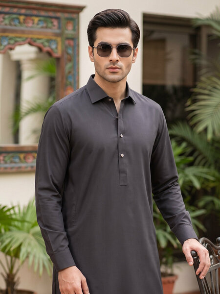 Brown Designer Shalwar Kameez (SK-753)