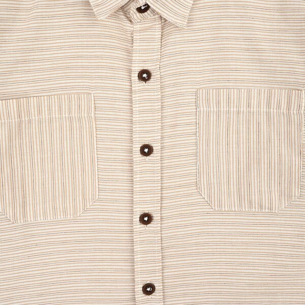 Boys Cotton Casual Shirt H/S Double Fold-Striper
